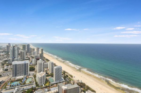 49th Floor Apartment with Ocean and Skyline Views sitting above the Hilton Hotel